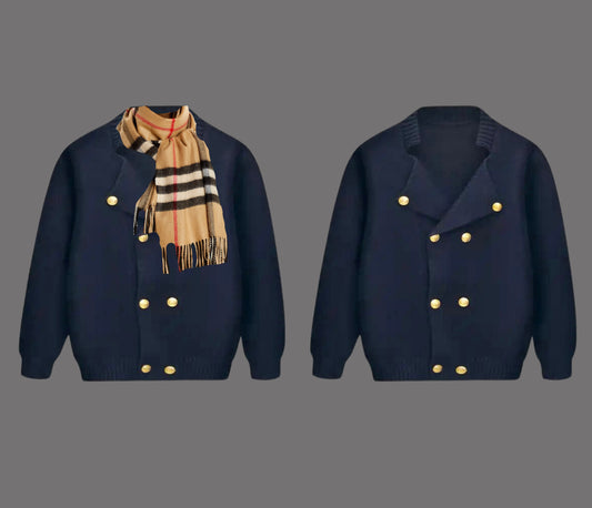 Nautical Preppy Unisex Cardigan